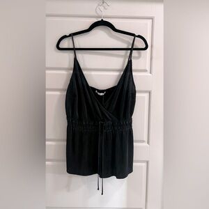 Abercrombie Plisse Cami Size L in Black NWT